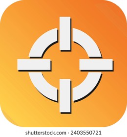 Target Vector Glyph Gradient Background Icon For Personal And Commercial Use.
