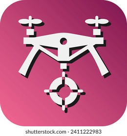 Target Vector Glyph Gradient Background Icon For Personal And Commercial Use.
