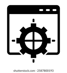 Target Vector Glyph Icon Vector Design