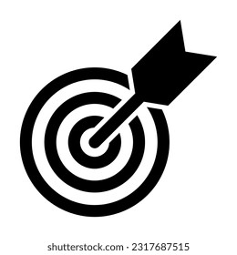 Target Vector Glyph Icon For Personal And Commercial Use.
