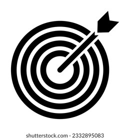 Target Vector Glyph Icon For Personal And Commercial Use.
