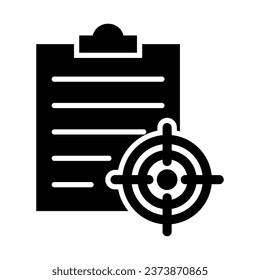 Target Vector Glyph Icon For Personal And Commercial Use.
