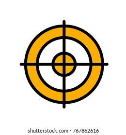 Shooting Target Sport Icon Yellow Color Stock Vector (Royalty Free ...