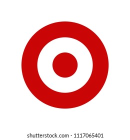 Target vector icon, aim symbol. Simple, flat design for web or mobile app