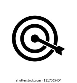 Target vector icon, aim symbol. Simple, flat design for web or mobile app