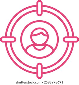 Target vector icon. Can be used for printing, mobile and web applications.