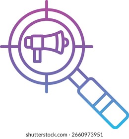 Zielvektorsymbol. Kann für Druck-, Mobil- und Web-Anwendungen verwendet werden.