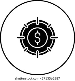 Icono de Vector de destino. Se puede utilizar para aplicaciones de impresión, móviles y de Web.