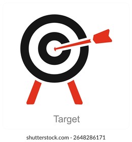 Target vector icon concept design