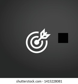 Target vector icon. Target concept stroke symbol design. Thin graphic elements vector illustration, outline pattern for your web site design, logo, UI. EPS 10.