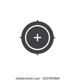 Target vector icon. filled flat sign for mobile concept and web design. Aim simple solid icon. Symbol, logo illustration. Pixel perfect vector graphics