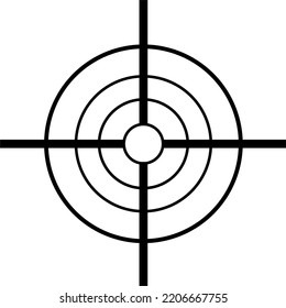 Target Vector Icon. Target Flat Sign Design. Military Aim Symbol 