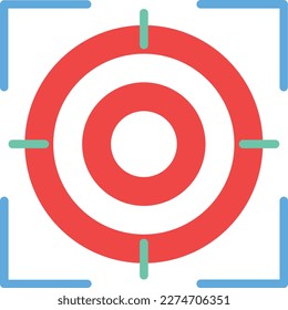 Target Vector Icon Flat Style