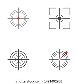 Target Vector icon illustration design template