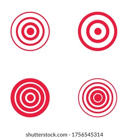 Plantilla de diseño de ilustración de icono del vector de destino