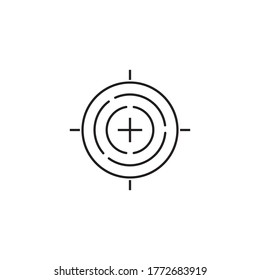 Plantilla de diseño de ilustración de icono del vector de destino