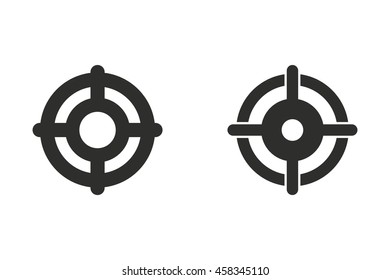 Target vector icon. Illustration isolated on white background for graphic and web design.
