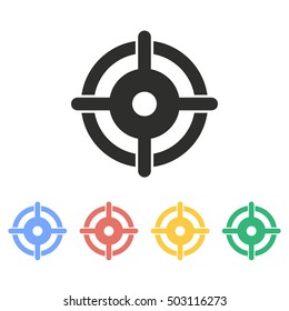 Target vector icon. Illustration isolated on white background for graphic and web design