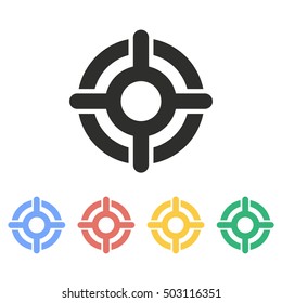 Target vector icon. Illustration isolated on white background for graphic and web design.