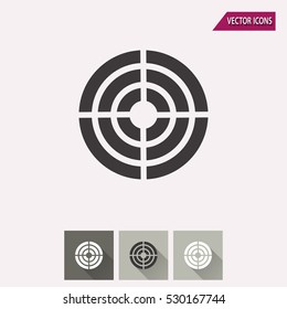 Target vector icon. Illustration isolated for graphic and web design.