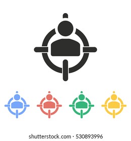 Target vector icon. Illustration isolated on white background for graphic and web design.