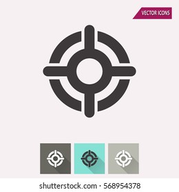 Target vector icon. Illustration isolated for graphic and web design.