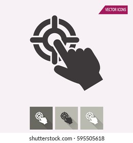 Target vector icon. Illustration isolated for graphic and web design.