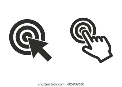Target vector icon. Illustration isolated for graphic and web design.
