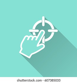 Target vector icon. Illustration isolated for graphic and web design.