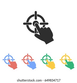 Target vector icon. Illustration isolated for graphic and web design.
