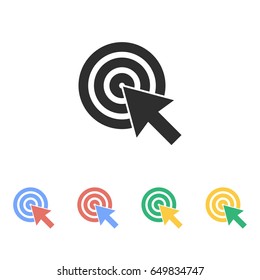 Target vector icon. Illustration isolated for graphic and web design.