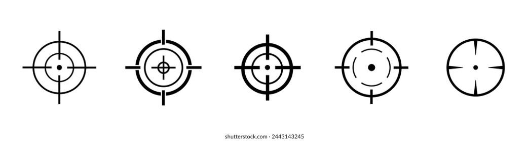 Target Vector icon illustration. Set of target icon