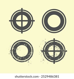 Ilustración de icono de Vector de destino. Conjunto de icono de destino