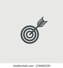 Indicador de la ilustración del icono del vector de destino