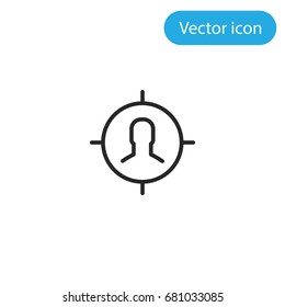Target vector icon, illustration symbol