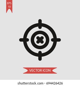Target vector icon, illustration symbol