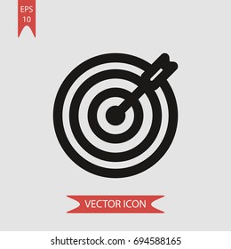 Target vector icon, illustration symbol