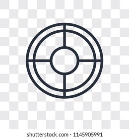 Target vector icon isolated on transparent background, Target logo concept