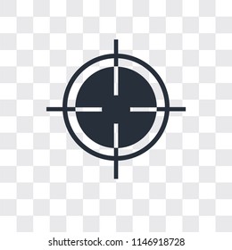 Target vector icon isolated on transparent background, Target logo concept
