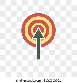 Target vector icon isolated on transparent background, Target logo concept