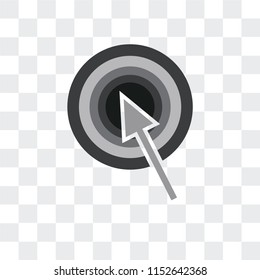 Target vector icon isolated on transparent background, Target logo concept