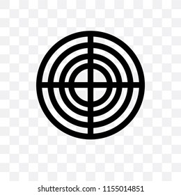 Target vector icon isolated on transparent background, Target logo concept