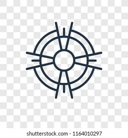 Target vector icon isolated on transparent background, Target logo concept