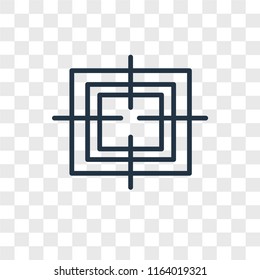 Target vector icon isolated on transparent background, Target logo concept