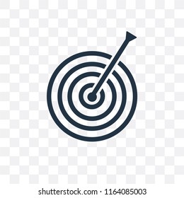 Target vector icon isolated on transparent background, Target logo concept