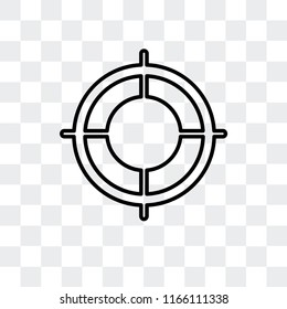 Target vector icon isolated on transparent background, Target logo concept
