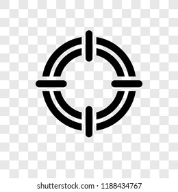 Target vector icon isolated on transparent background, Target transparency logo concept