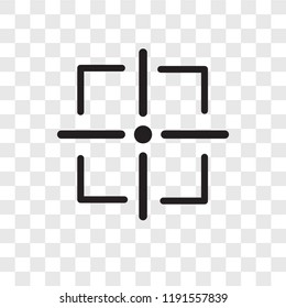 Target vector icon isolated on transparent background, Target transparency logo concept