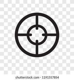 Target vector icon isolated on transparent background, Target transparency logo concept