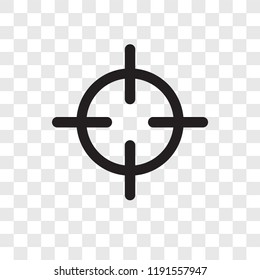 Target vector icon isolated on transparent background, Target transparency logo concept